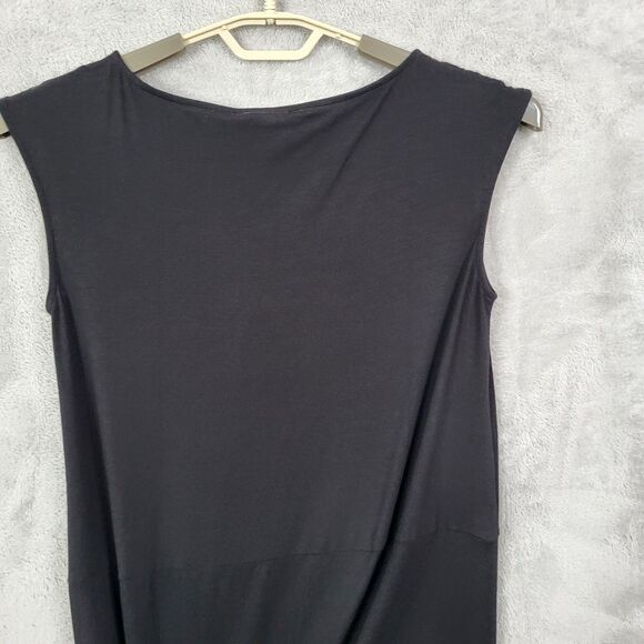 Eileen Fisher Short Shift Dress Black Size XS Cap Sleeve Ballet Neck LBD New - Picture 11 of 16